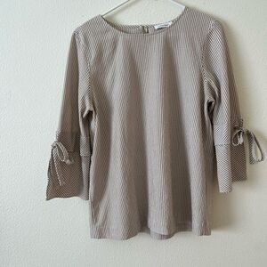 Calvin Klein striped Women3/4 sleeves blouse M